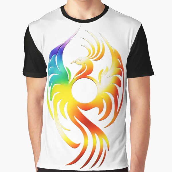 Aperçu de l'œuvre Phoenix / Fenix dans des couleurs arc-en-ciel colorées créée et vendue par AdamesArtStudio.