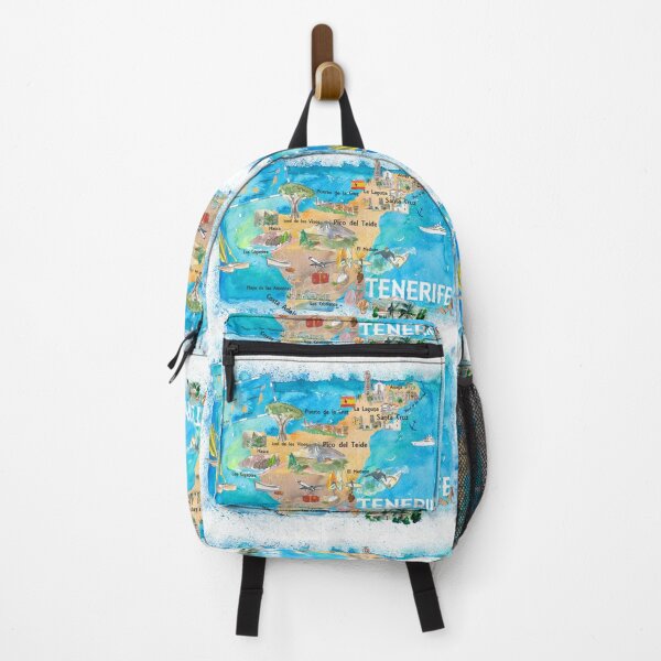 Item preview, Tenerife Canarias Spain Illustrated Map with Landmarks and Highlights  designed and sold by artshop77.