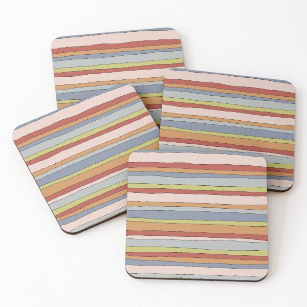 Item preview, Muted Retro Stripes Lined Stripe Pattern designed and sold by kierkegaard.