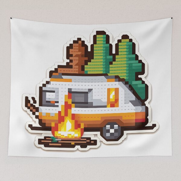 Item preview, 8 Bit Campfire designed and sold by illusionbrain.