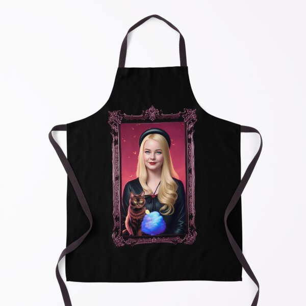Item preview, Retrato de ilustración realista de Sabrina Spellman y Salem Cat designed and sold by PinkInFantasy.