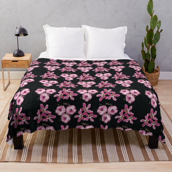 Item preview, Peach Colored Tropical Flower pattern-Love white flower-love purple flower -black-blue-green-yello colors 14 designed and sold by StudioViArt.