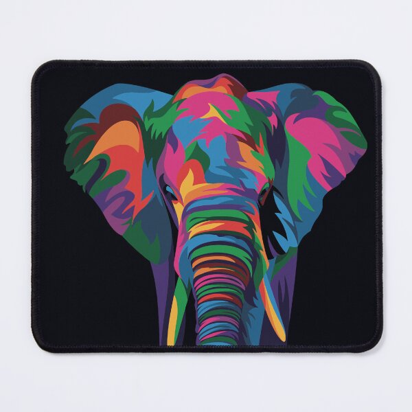 Item preview, elephant animal multi color designed and sold by Print-Online.