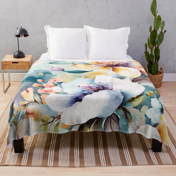Item preview, Colorful Nature. Floral Watercolor Serene Artwork. Floral Surface Background. designed and sold by LotusBlanc.
