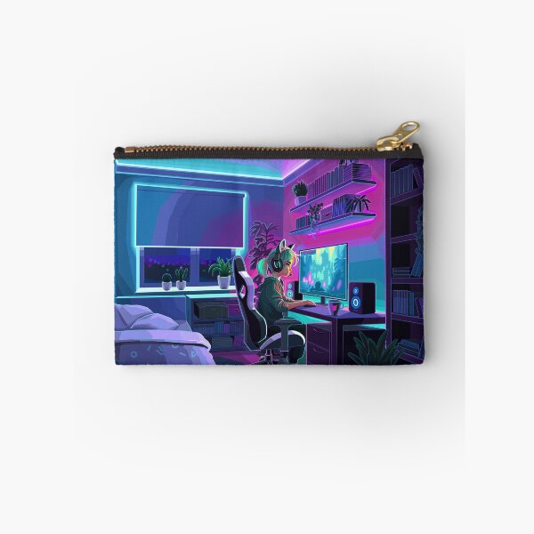 Item preview, Girl gamer in her bedroom room designed and sold by Ekaterina Glazkova.