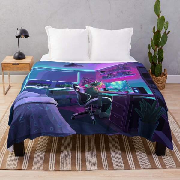 Item preview, Girl gamer in her bedroom room designed and sold by Ekaterina Glazkova.