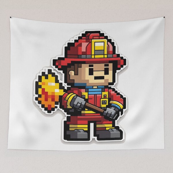 Item preview, Fireman 8 bit designed and sold by illusionbrain.