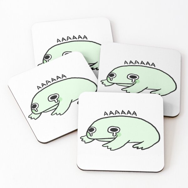 Item preview, AAAAAA | Cute Crying and Screaming Green Frog, Classic Green Frog Sticker designed and sold by iristocat.