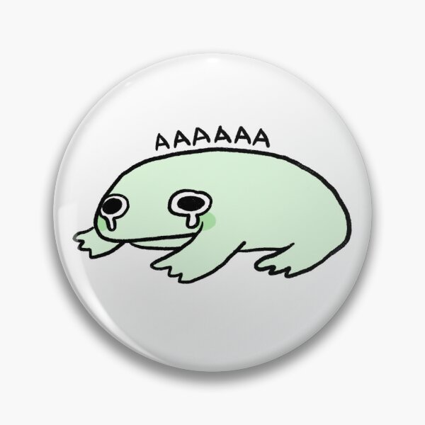 Item preview, AAAAAA | Cute Crying and Screaming Green Frog, Classic Green Frog Sticker designed and sold by iristocat.
