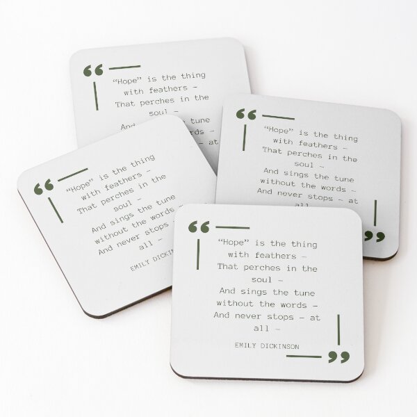Item preview, Emily Dickinson, Hope is the thing with feathers designed and sold by MysteriesBooks.