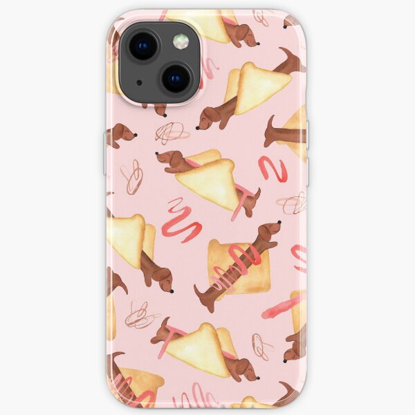 Sausage Dogs in Bread - NEW - Pink iPhone Soft Case