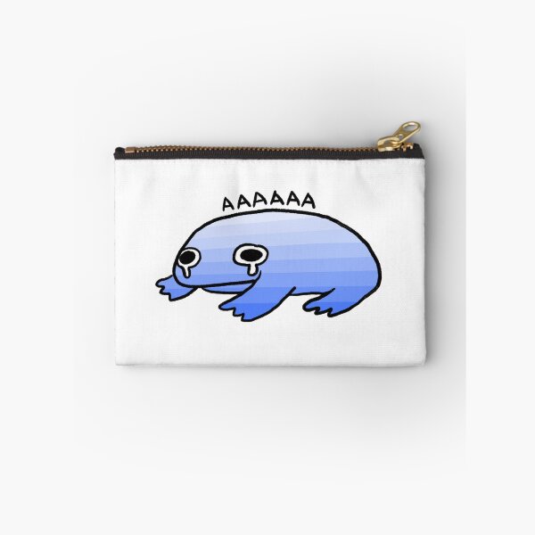 Item preview, AAAAAA | Cute Crying and Screaming Blue Frog, Blue Gradient Frog Sticker designed and sold by iristocat.