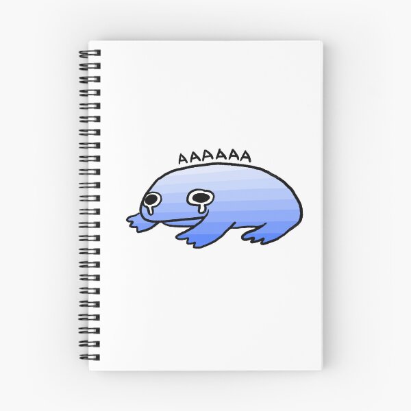 Item preview, AAAAAA | Cute Crying and Screaming Blue Frog, Blue Gradient Frog Sticker designed and sold by iristocat.