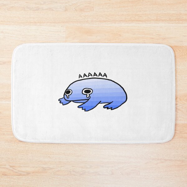 Item preview, AAAAAA | Cute Crying and Screaming Blue Frog, Blue Gradient Frog Sticker designed and sold by iristocat.