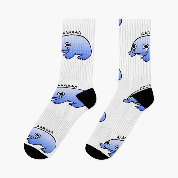 Item preview, AAAAAA | Cute Crying and Screaming Blue Frog, Blue Gradient Frog Sticker designed and sold by iristocat.