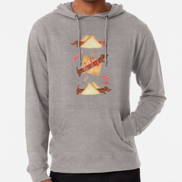 Sausage Dogs in Bread - NEW - Pink Lightweight Hoodie