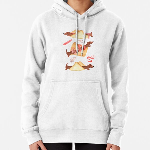Sausage Dogs in Bread - NEW - Pink Pullover Hoodie
