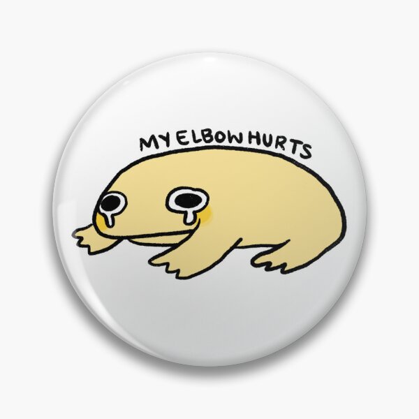 Item preview, My Elbow Hurts | Cute Yellow Frog, Butter Yellow Frog, Adorable Frog designed and sold by iristocat.