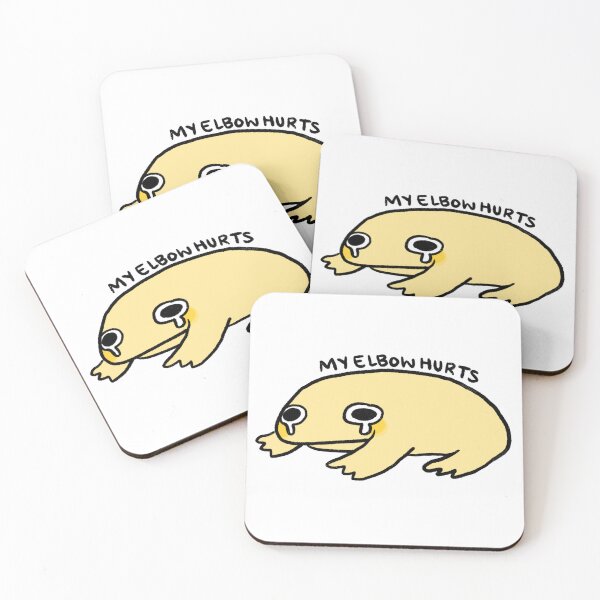 Item preview, My Elbow Hurts | Cute Yellow Frog, Butter Yellow Frog, Adorable Frog designed and sold by iristocat.