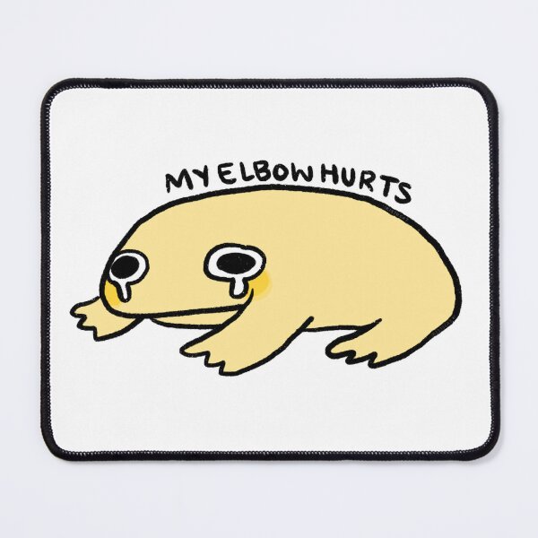 Item preview, My Elbow Hurts | Cute Yellow Frog, Butter Yellow Frog, Adorable Frog designed and sold by iristocat.