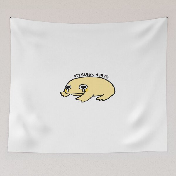 Item preview, My Elbow Hurts | Cute Yellow Frog, Butter Yellow Frog, Adorable Frog designed and sold by iristocat.