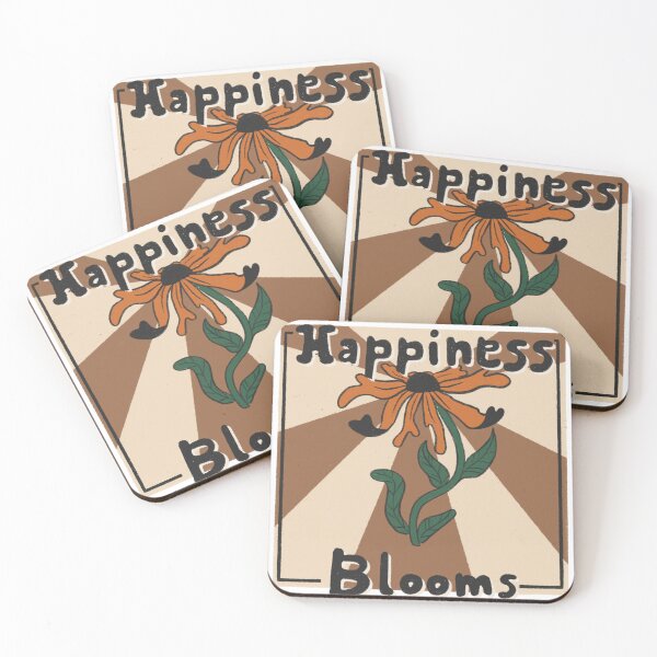 Item preview, Brown floral blooms happiness design designed and sold by moonbean-art.
