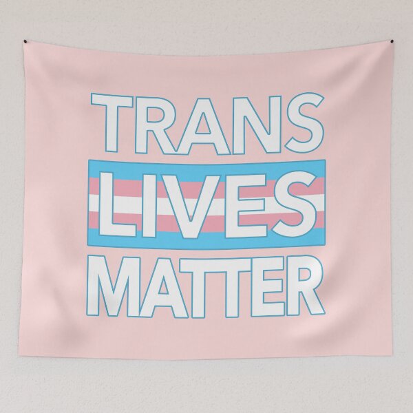 Item preview, Trans Lives Matter - outline (trans flag edition) designed and sold by Thelittlelord.