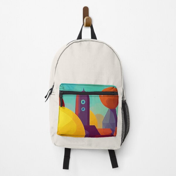 Item preview, Illustration on warm colors of several planets and a rocket, rectangle format designed and sold by Flairh-Art.