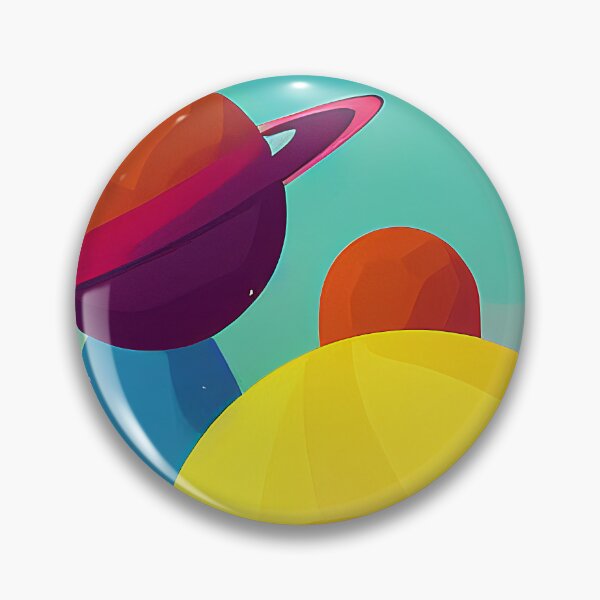 Item preview, Illustration on warm colors of several planets and a rocket, rectangle format designed and sold by Flairh-Art.