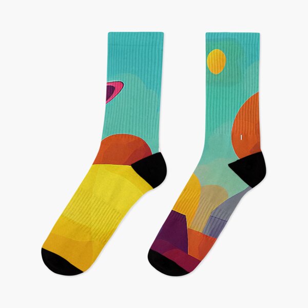 Item preview, Illustration on warm colors of several planets and a rocket, rectangle format designed and sold by Flairh-Art.
