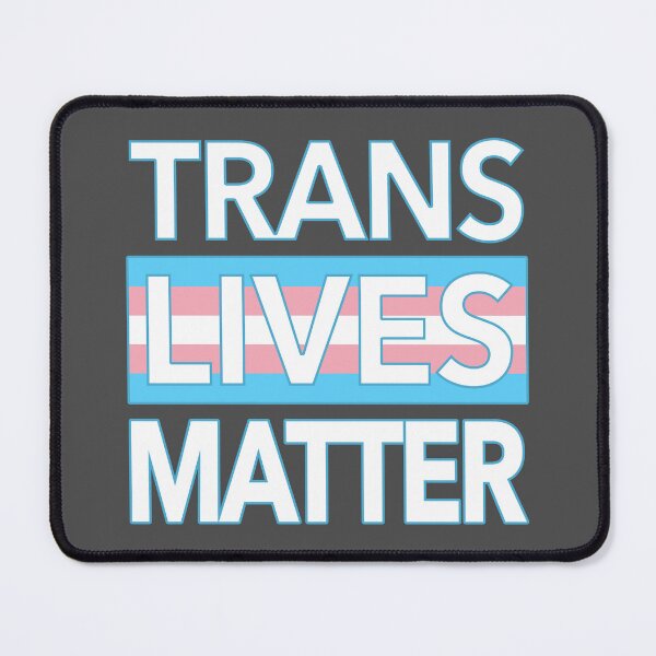 Item preview, Trans Lives Matter - outline on gray (trans flag edition) designed and sold by Thelittlelord.