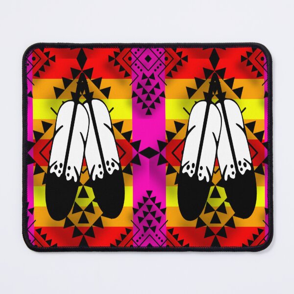 Item preview, Hot Pink Double Feather Native Print designed and sold by JMWCD.