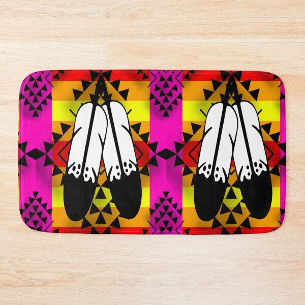 Item preview, Hot Pink Double Feather Native Print designed and sold by JMWCD.
