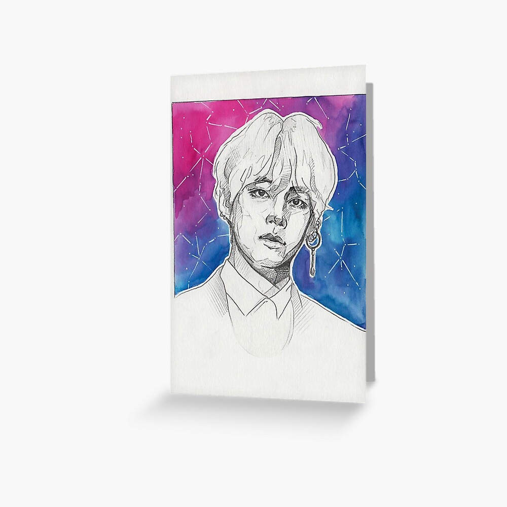 BTS V (Kim Taehyung) colored pencil drawing, BTS fan art Tote Bag by jaeho