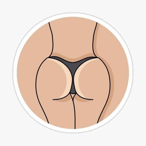 Sexy woman booty. Sticker