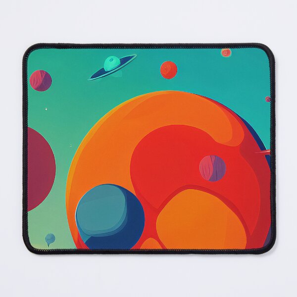Item preview, Illustration of different planets in a gradient sky, rectangle format designed and sold by Flairh-Art.