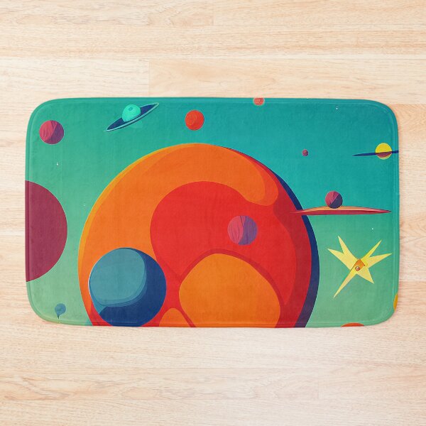 Item preview, Illustration of different planets in a gradient sky, rectangle format designed and sold by Flairh-Art.