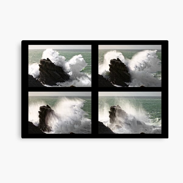 Big wave exploding in Yeu Island Impression sur toile