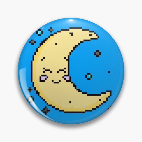 Item preview, Pixel Art Cute Moon Face designed and sold by Handstand365.