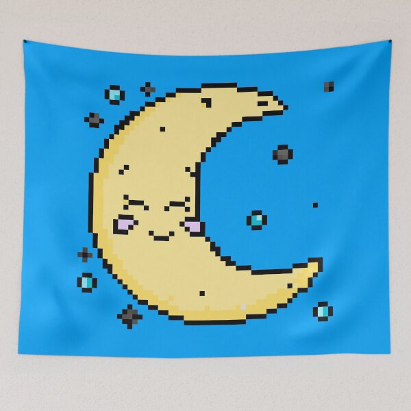 Item preview, Pixel Art Cute Moon Face designed and sold by Handstand365.