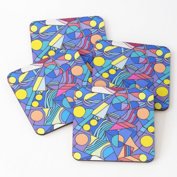 Item preview, Colorful Church Windows Different Shapes Impressionist Cubic Painting Pattern Design  designed and sold by Myriam-BR.