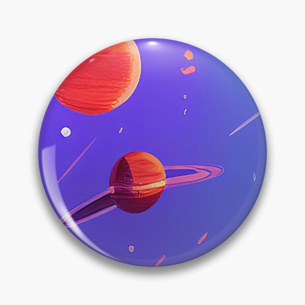 Item preview, Illustration of three planets in a blue and purple sky, rectangle format designed and sold by Flairh-Art.