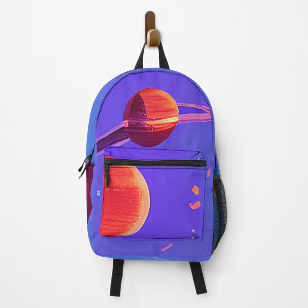 Item preview, Illustration of three planets in a blue and purple sky, rectangle format designed and sold by Flairh-Art.