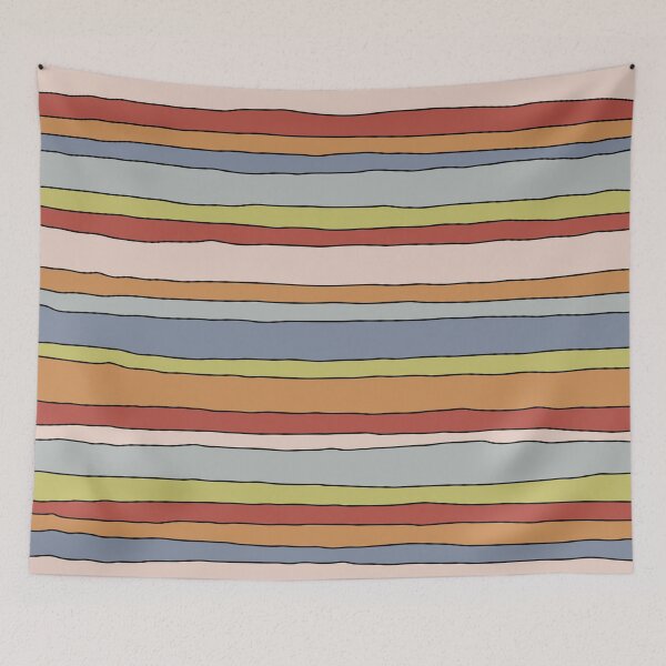 Item preview, Muted Retro Stripes Lined Stripe Pattern designed and sold by kierkegaard.