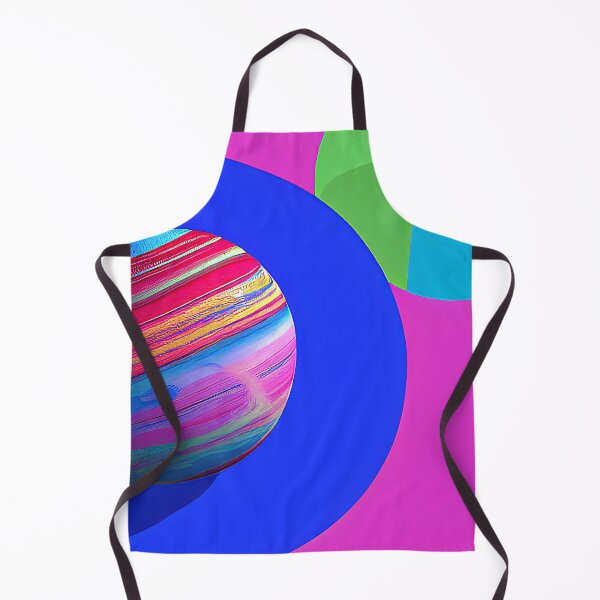 Item preview, Illustration of two planets on pink and blue backgrounds, rectangle format designed and sold by Flairh-Art.