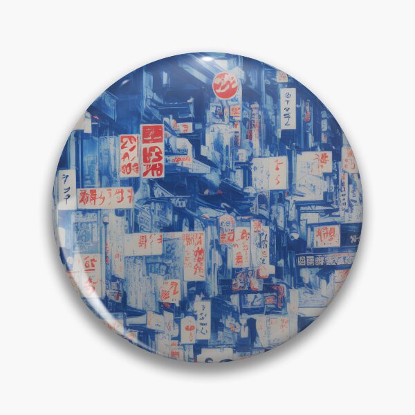 Item preview, Japanese street scene, blue designed and sold by Metaverse8.