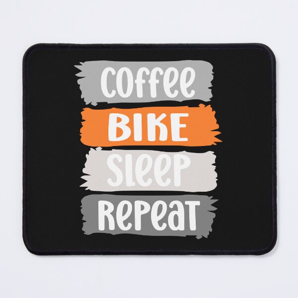 Item preview, Coffee, BIKE, sleep, repeat slogan (grey) designed and sold by LaylaEvans1.