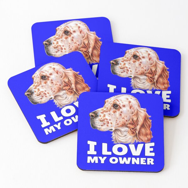 Artikelvorschau, Englischer Setter-Hundehaustier-Besitzer Ich liebe meinen Besitzer entworfen und verkauft von fantasticdesign.