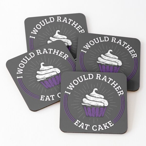 Item preview, I Would Rather Eat Cake - Asexual Pride Cupcake designed and sold by UBUCO.