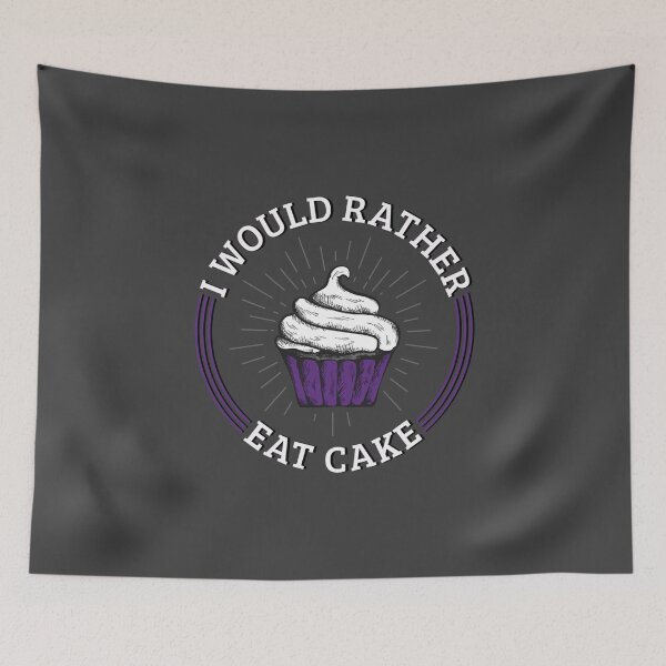 Item preview, I Would Rather Eat Cake - Asexual Pride Cupcake designed and sold by UBUCO.